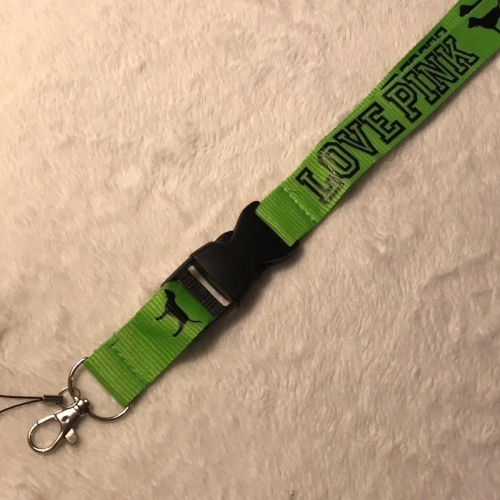 Green Love Pink Lanyard, NWOT